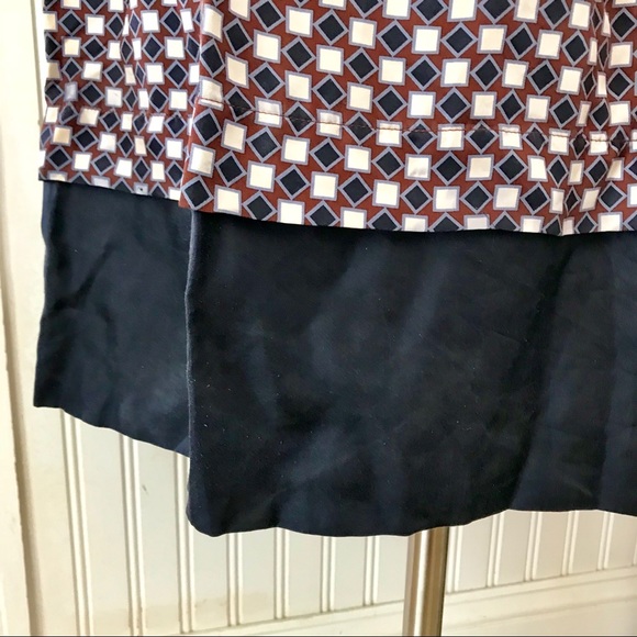 BCBG MaxAzria Geometric Print Silk Dress w/Sash T5 - Picture 8 of 8